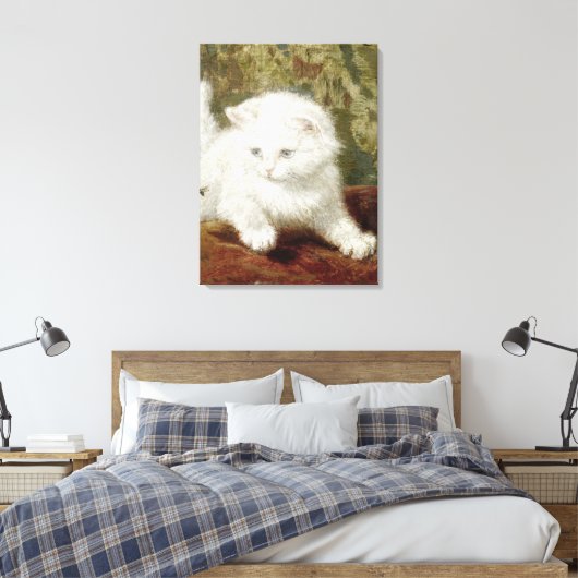 Henriette Ronner-Knip Curiousity Canvas Afdruk (Insitu (Slaapkamer))