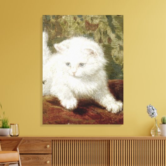 Henriette Ronner-Knip Curiousity Canvas Afdruk (Insitu (Woonkamer))