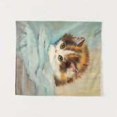 Henriëtte Ronner Knip's Cute Kitten Painting Wandkleed (Voorkant (horizontaal))