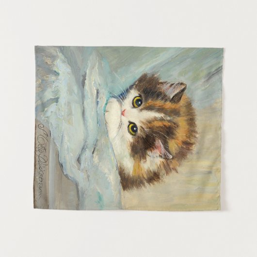 Henriëtte Ronner Knip's Cute Kitten Painting Wandkleed (Voorkant (horizontaal))