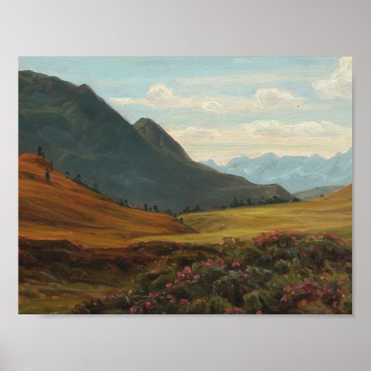 Henrik Gamst Jespersen - Uitzicht van de Alpen Poster (Voorkant)