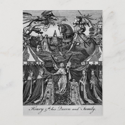 Henry 5th, his Queen and Family Briefkaart (Voorkant)