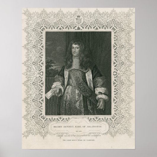 Henry Bennet, 1st Earl of Arlington Poster (Voorkant)