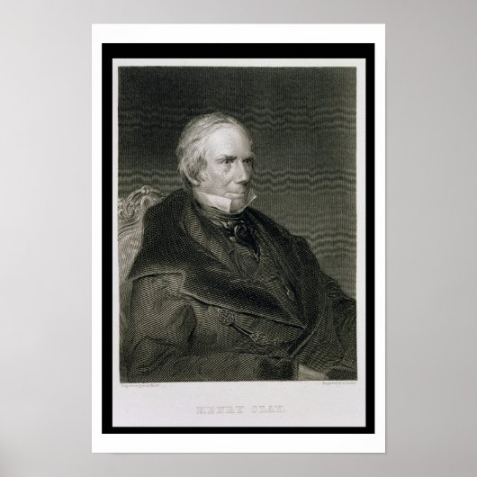 Henry Clay, gegraveerd door Alfred Sealey (d.1862) Poster (Voorkant)