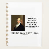Henry Clay I zou eerder gelijk zijn dan President Planner (Voorkant)