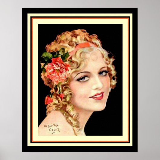 Henry Clive Flapper Girl Poster 16 x 20 (Voorkant)