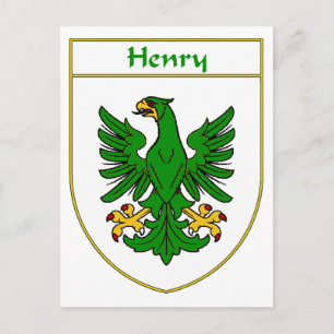 Henry Coat of Arms/Family Crest Briefkaart