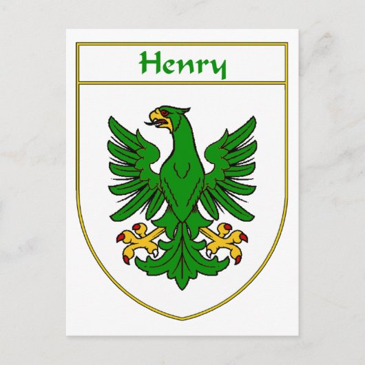 Henry Coat of Arms / Family Crest Briefkaart (Voorkant)