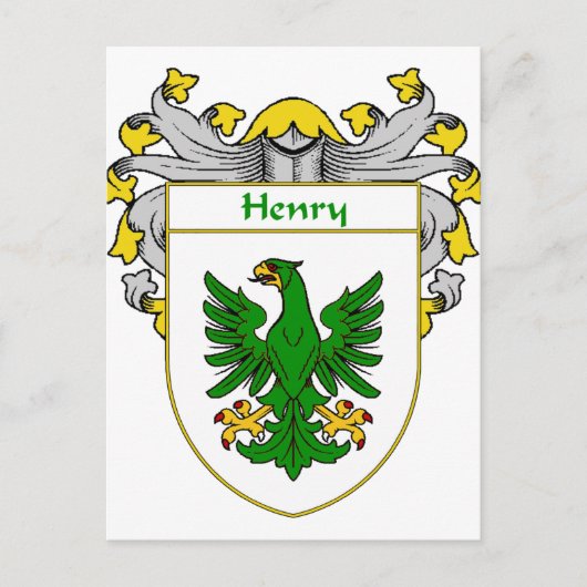 Henry Coat of Arms (Mantled) Briefkaart (Voorkant)