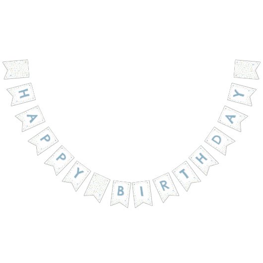 Henry Confetti Waterverf Stippen Bunting Flag Vlaggetjes (Alle)