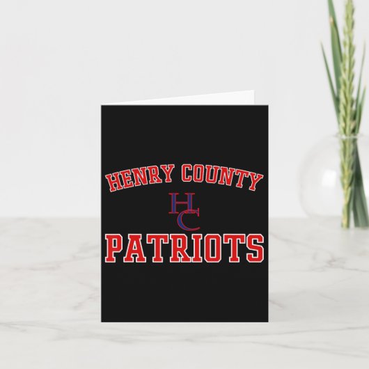 Henry County Patriots Logo Varsity Hs Kaart (Voorkant)