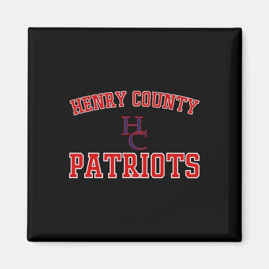 Henry County Patriots Logo Varsity Hs Magneet (Voorkant)