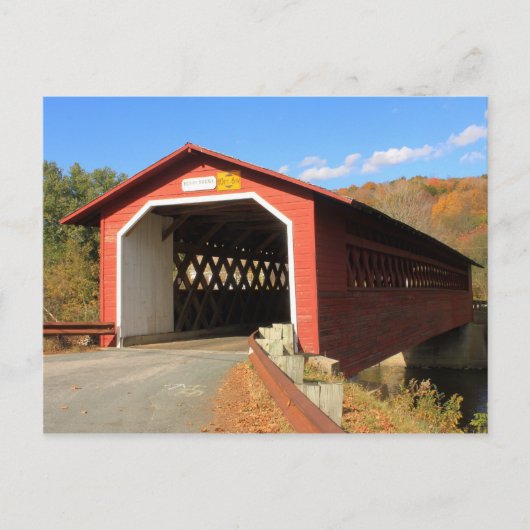 Henry Covered Bridge Bennington Vermont Briefkaart (Voorkant)