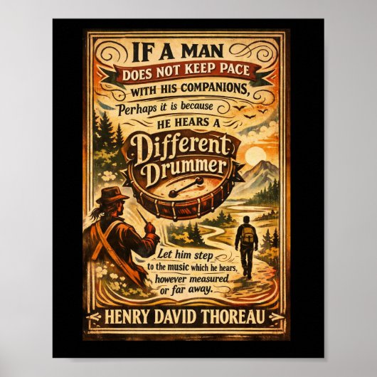 Henry David Thoreau Andere Trommelaar Poster (Voorkant)