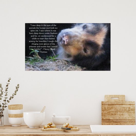 Henry David Thoreau ANIMAL RIGHTS Quote Poster (Keuken)