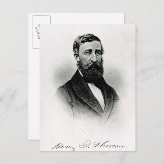 Henry David Thoreau Briefkaart (Voorkant / Achterkant)