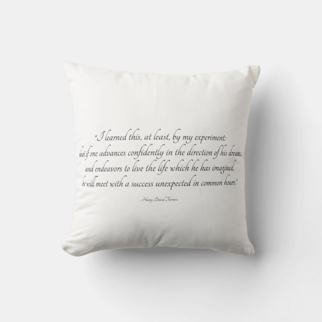 Henry David Thoreau Chic Citaat Kunst Kussen (Voorkant)