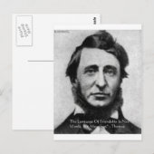 Henry David Thoreau citaat Briefkaart (Voorkant / Achterkant)