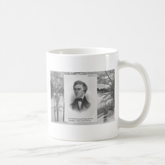 Henry David Thoreau citaat Koffiemok (Rechts)