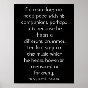 Henry David Thoreau citaat - kunstdruk Poster