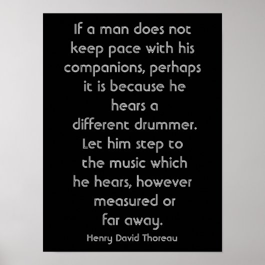Henry David Thoreau citaat - kunstdruk Poster (Voorkant)