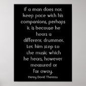 Henry David Thoreau citaat - kunstprint Poster (Voorkant)