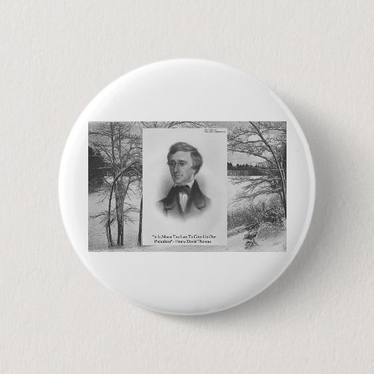 Henry David Thoreau citaat Ronde Button 5,7 Cm (Voorkant)