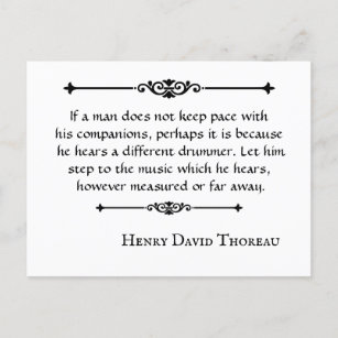 Henry David Thoreau citeert Drummer Briefkaart