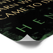 Henry David Thoreau citeert: Ik ging naar de bosse Poster (Hoek)