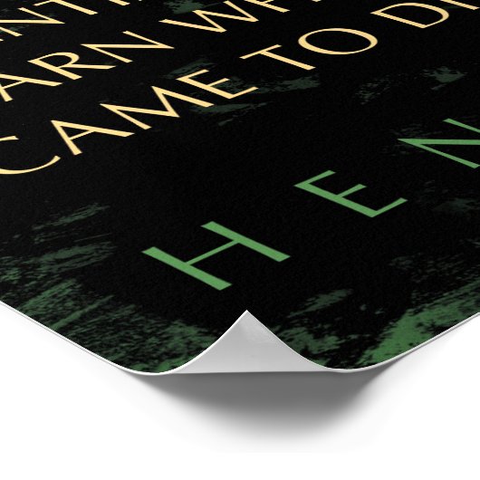 Henry David Thoreau citeert: Ik ging naar de bosse Poster (Hoek)