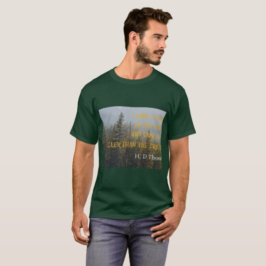 Henry David Thoreau citeert meer dan de Trees T-shirt (Voorkant volledig)