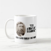 Henry David Thoreau het is een geweldige kunst om Koffiemok (Links)