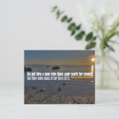 Henry David Thoreau Inspirerend citaat "Werk" Briefkaart (Staand voorkant)