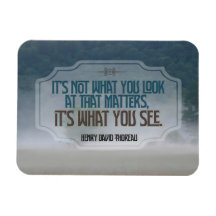 Henry David Thoreau Inspirerend citaat "Zie" Flex