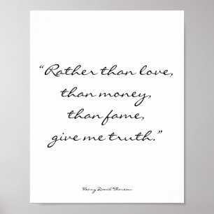 Henry David Thoreau Inspirerend Quote Art Poster