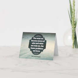 Henry David Thoreau Inspirerend quote "Aware" Bedankkaart