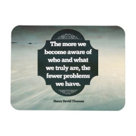 Henry David Thoreau Inspirerend quote "Aware" Magneet
