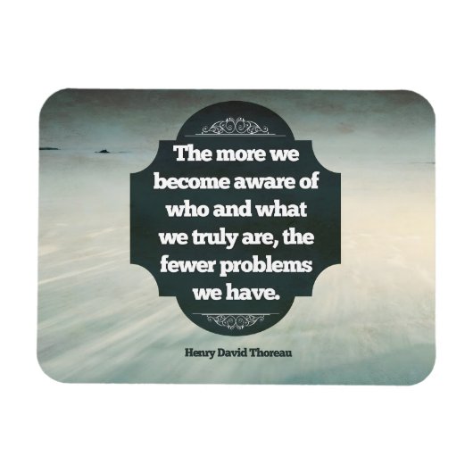 Henry David Thoreau Inspirerend quote "Aware" Magneet (Horizontaal)