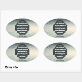 Henry David Thoreau Inspirerend quote "Aware" Ovale Sticker (Vel)