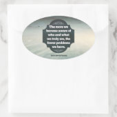 Henry David Thoreau Inspirerend quote "Aware" Ovale Sticker (Tas)