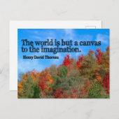 Henry David Thoreau Inspirerend Quote "Canvas" Briefkaart (Voorkant / Achterkant)