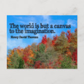 Henry David Thoreau Inspirerend Quote "Canvas" Briefkaart (Voorkant)