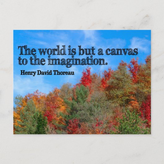 Henry David Thoreau Inspirerend Quote "Canvas" Briefkaart (Voorkant)
