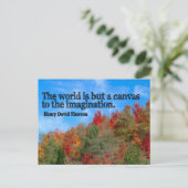 Henry David Thoreau Inspirerend Quote "Canvas" Briefkaart (Staand voorkant)