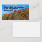Henry David Thoreau Inspirerend Quote "Canvas" Notitiekaartje (Voorkant / Achterkant)