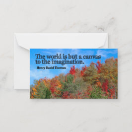 Henry David Thoreau Inspirerend Quote "Canvas" Notitiekaartje