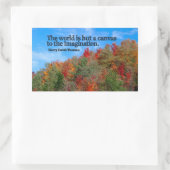 Henry David Thoreau Inspirerend Quote "Canvas" Rechthoekige Sticker (Tas)