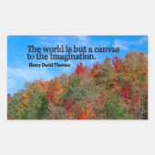 Henry David Thoreau Inspirerend Quote "Canvas" Rechthoekige Sticker (Voorkant)