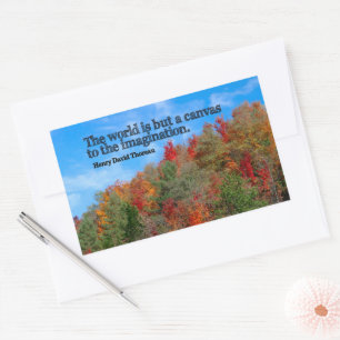 Henry David Thoreau Inspirerend Quote "Canvas" Rechthoekige Sticker
