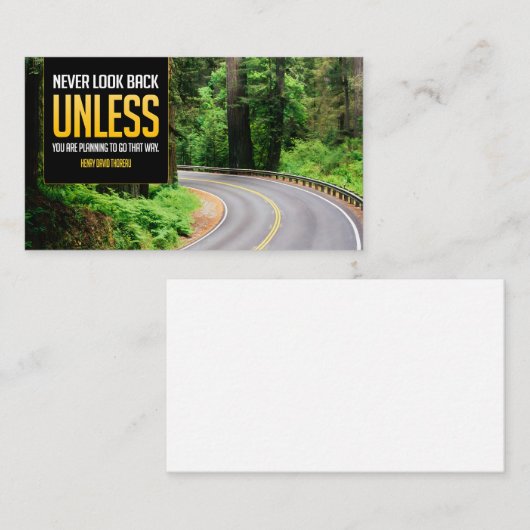 Henry David Thoreau Inspirerend Quote "Terug" Notitiekaartje (Voorkant / Achterkant)